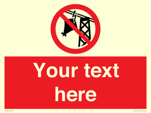 Custom prohibition do not fly kites near overhead electrical power lines